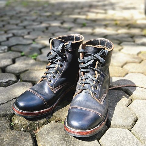 Willie's Handmade Boots Service Boot in Horween Black Chromexcel