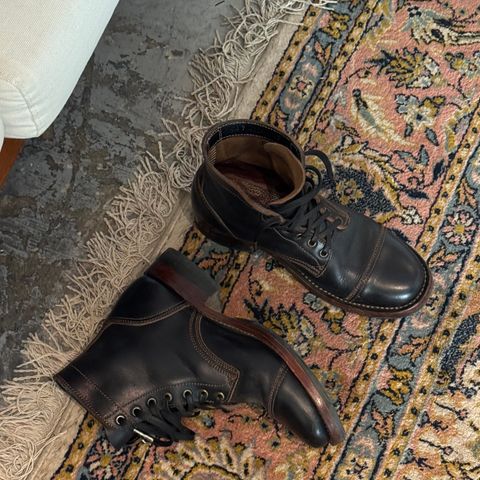 Willie's Handmade Boots Service Boot in Horween Black Chromexcel