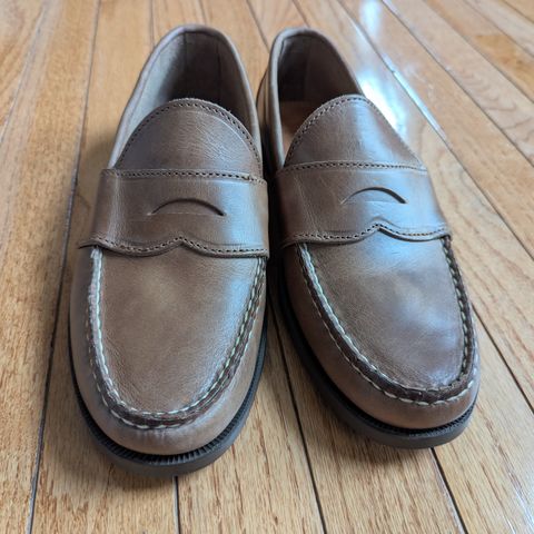 Oak Street Bootmakers Penny Moc in Horween Natural Chromexcel