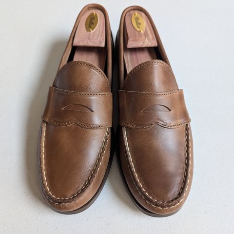 Oak Street Bootmakers Penny Moc in Horween Natural Chromexcel