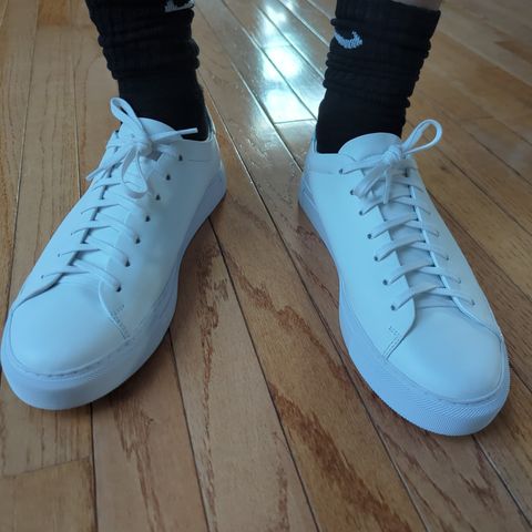 Beckett Simonon Reid Sneakers in White Full-Grain Calfskin Leather