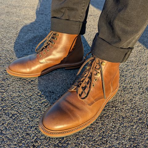 Grant Stone Diesel Boot in Horween Dune Chromexcel