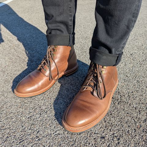 Grant Stone Diesel Boot in Horween Dune Chromexcel