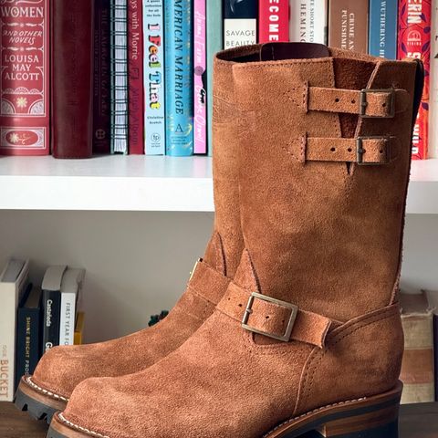 Wesco Boss Engineer Boot in Seidel Brown Oil Tan Roughout