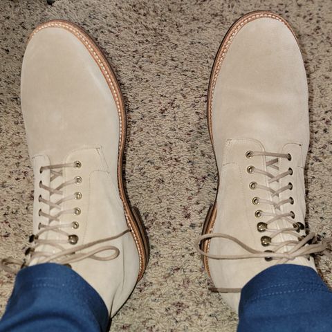 Grant Stone Edward Boot in C.F. Stead Tan Repello Calf Suede