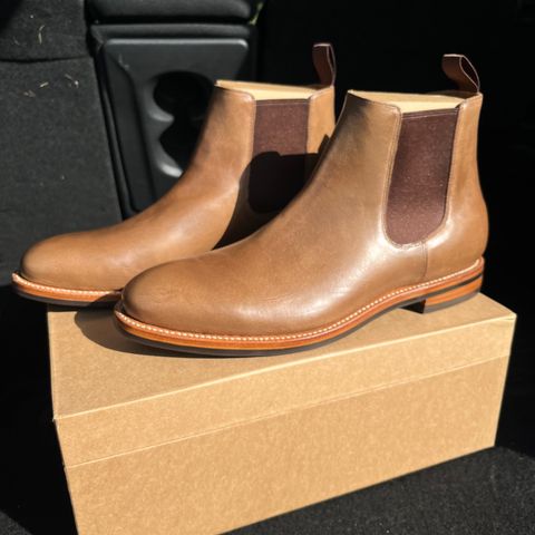 Grant Stone Chelsea Boot in Horween Dune Chromexcel