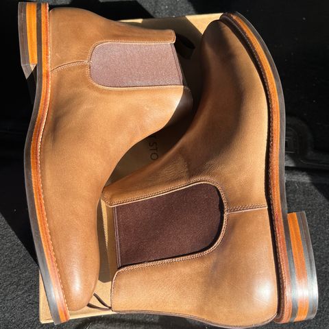 Grant Stone Chelsea Boot in Horween Dune Chromexcel