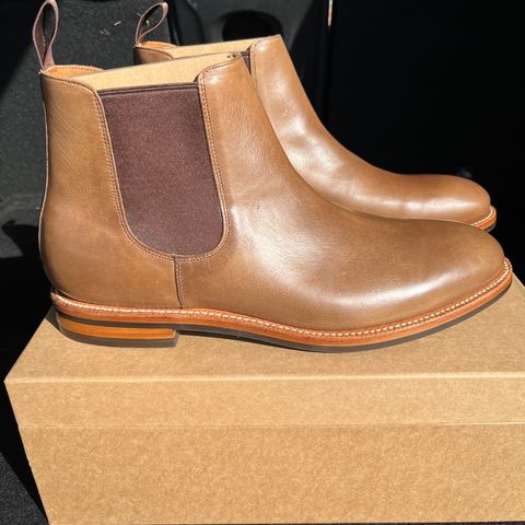 Grant Stone Chelsea Boot in Horween Dune Chromexcel