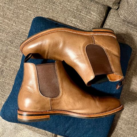Grant Stone Chelsea Boot in Horween Dune Chromexcel