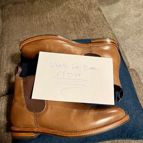 Grant Stone Chelsea Boot in Horween Dune Chromexcel