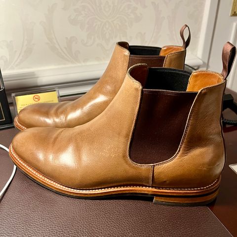 Grant Stone Chelsea Boot in Horween Dune Chromexcel