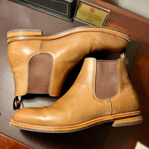 Grant Stone Chelsea Boot in Horween Dune Chromexcel