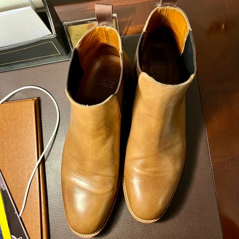 Grant Stone Chelsea Boot in Horween Dune Chromexcel