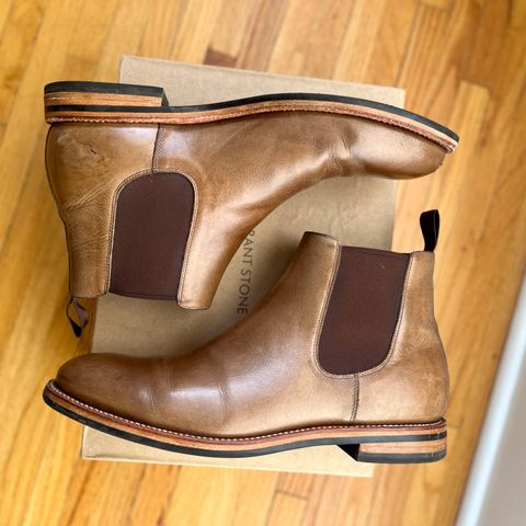 Grant Stone Chelsea Boot in Horween Dune Chromexcel