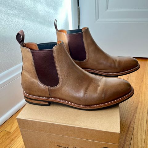 Grant Stone Chelsea Boot in Horween Dune Chromexcel