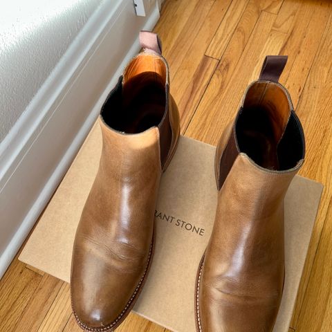 Grant Stone Chelsea Boot in Horween Dune Chromexcel