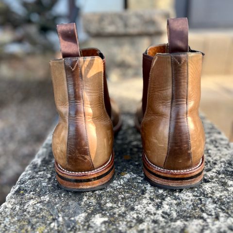 Grant Stone Chelsea Boot in Horween Dune Chromexcel
