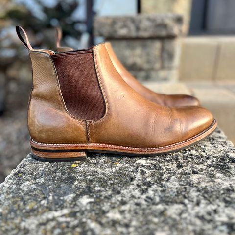 Grant Stone Chelsea Boot in Horween Dune Chromexcel