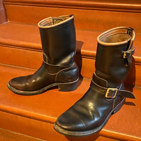 Role Club Engineer Boots in Horween Black Chromexcel Horsehide