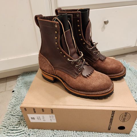 Drew's 8-Inch Logger in Brown Combo