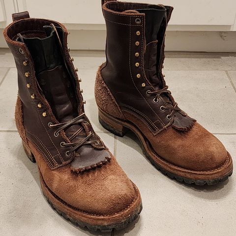 Drew's 8-Inch Logger in Brown Combo