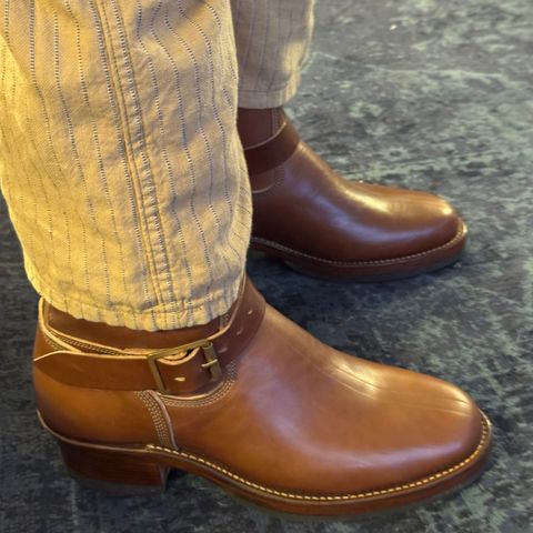 Role Club Engineer Boots in Brown Italian Horsehide