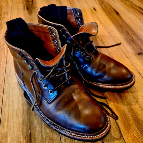 Grant Stone Diesel Boot in Horween Crimson Chromexcel