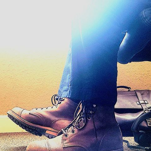 Truman Cap Toe Boot in C.F. Stead Snuff Waxy Commander Suede