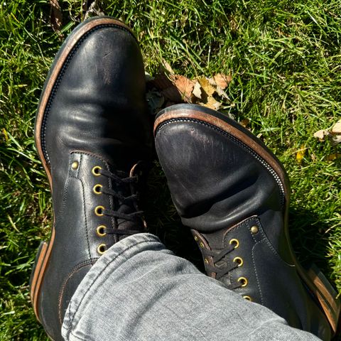 Iron Boots Type 1 in Maryam Black Hand-Dyed Horsehide