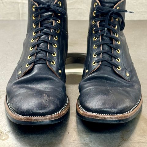 Iron Boots Type 1 in Maryam Black Hand-Dyed Horsehide