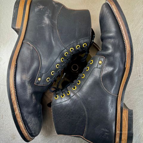 Iron Boots Type 1 in Maryam Black Hand-Dyed Horsehide
