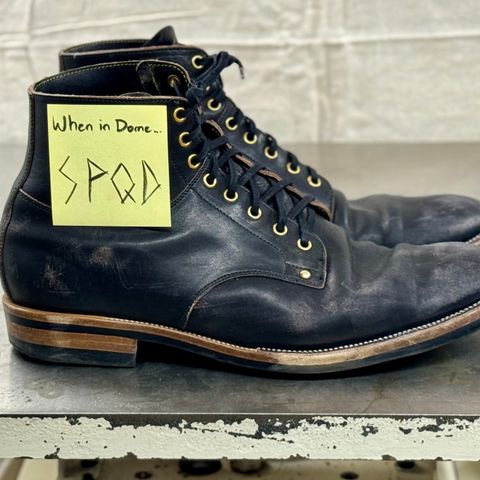 Iron Boots Type 1 in Maryam Black Hand-Dyed Horsehide