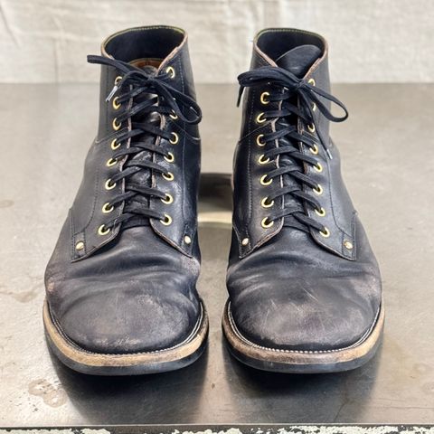 Iron Boots Type 1 in Maryam Black Hand-Dyed Horsehide