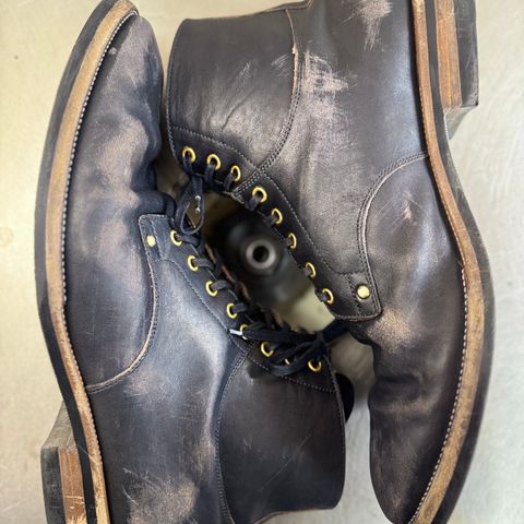 Iron Boots Type 1 in Maryam Black Hand-Dyed Horsehide