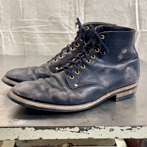 Iron Boots Type 1 in Maryam Black Hand-Dyed Horsehide
