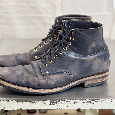 Iron Boots Type 1 in Maryam Black Hand-Dyed Horsehide
