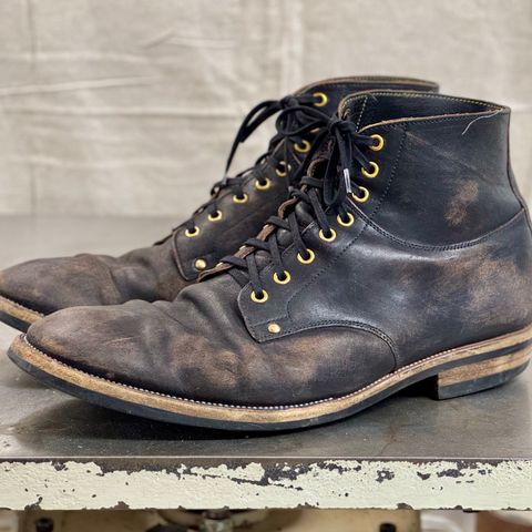 Iron Boots Type 1 in Maryam Black Hand-Dyed Horsehide
