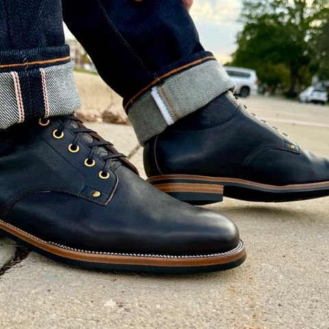 Iron Boots Type 1 in Maryam Black Hand-Dyed Horsehide
