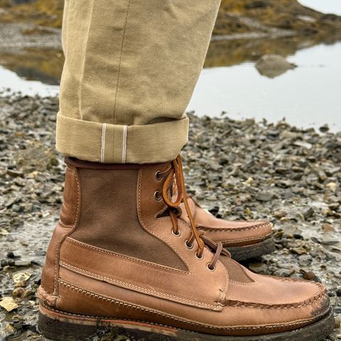 Easymoc Rangeley Boot in Horween Natural Chromexcel & American Mole Suede