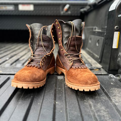 JK Boots O.T. in Bison Roughout & Bison Smooth