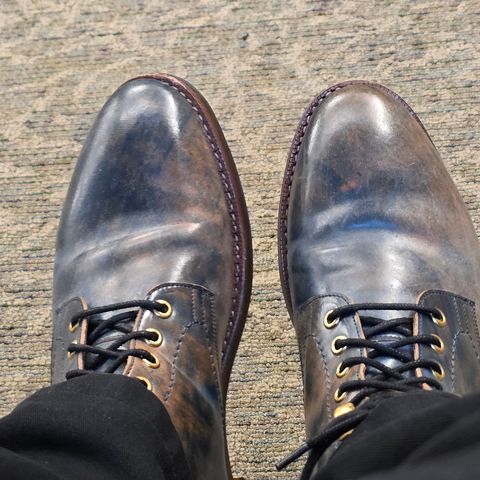 BLKBRD Custom Model in Rocado Ultraviolet Marbled Shell Cordovan