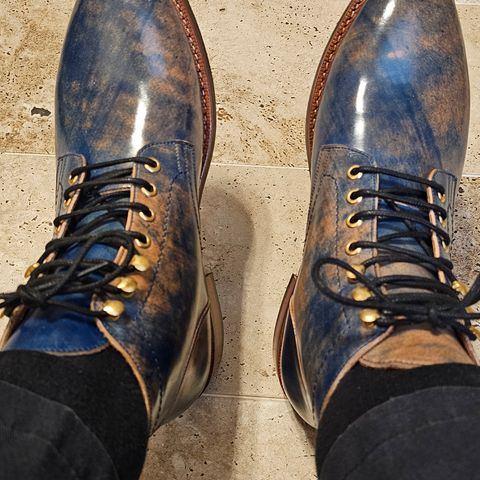 BLKBRD Custom Model in Rocado Ultraviolet Marbled Shell Cordovan