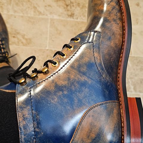 BLKBRD Custom Model in Rocado Ultraviolet Marbled Shell Cordovan