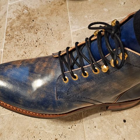BLKBRD Custom Model in Rocado Ultraviolet Marbled Shell Cordovan