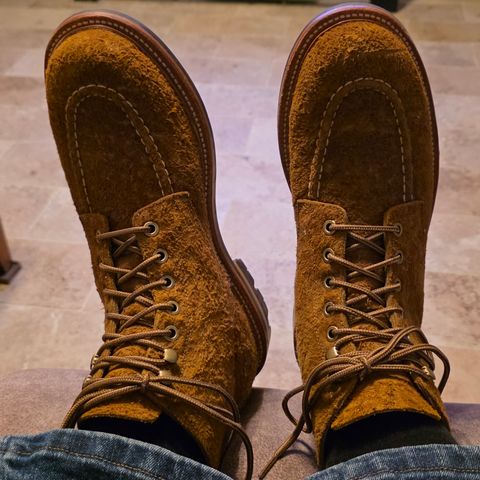 Grant Stone Brass Boot in C.F. Stead Bronze Rough Mohawk