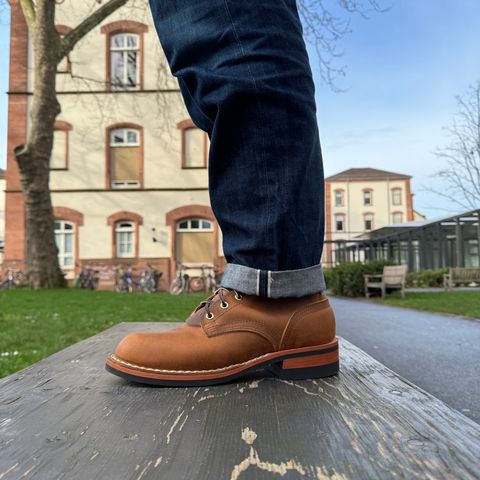 Nicks Officer in Horween Orange Predator