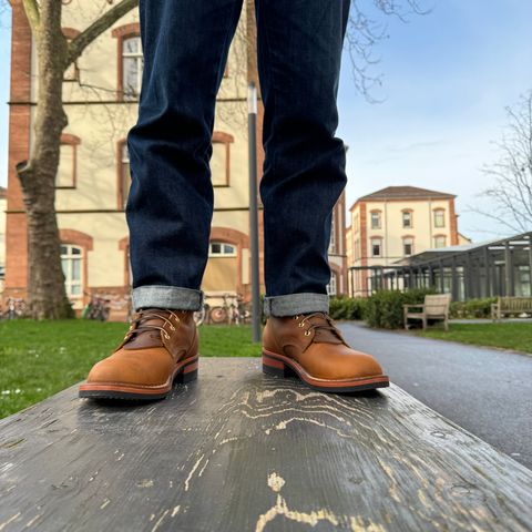 Nicks Officer in Horween Orange Predator
