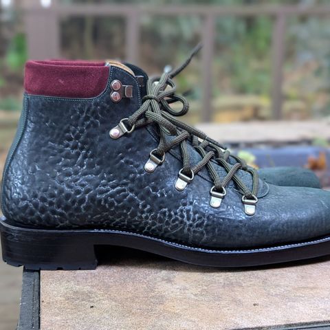 Arno Hiker in Conceria Cloe Dark Green Reverse Culatta