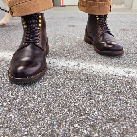 Al's Attire Hand Made Type 1 Service Boot in Horween Brown Chromexcel Horsehide