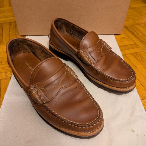 Rancourt & Co. Beefroll Penny Loafers LH in Horween Natural Chromexcel